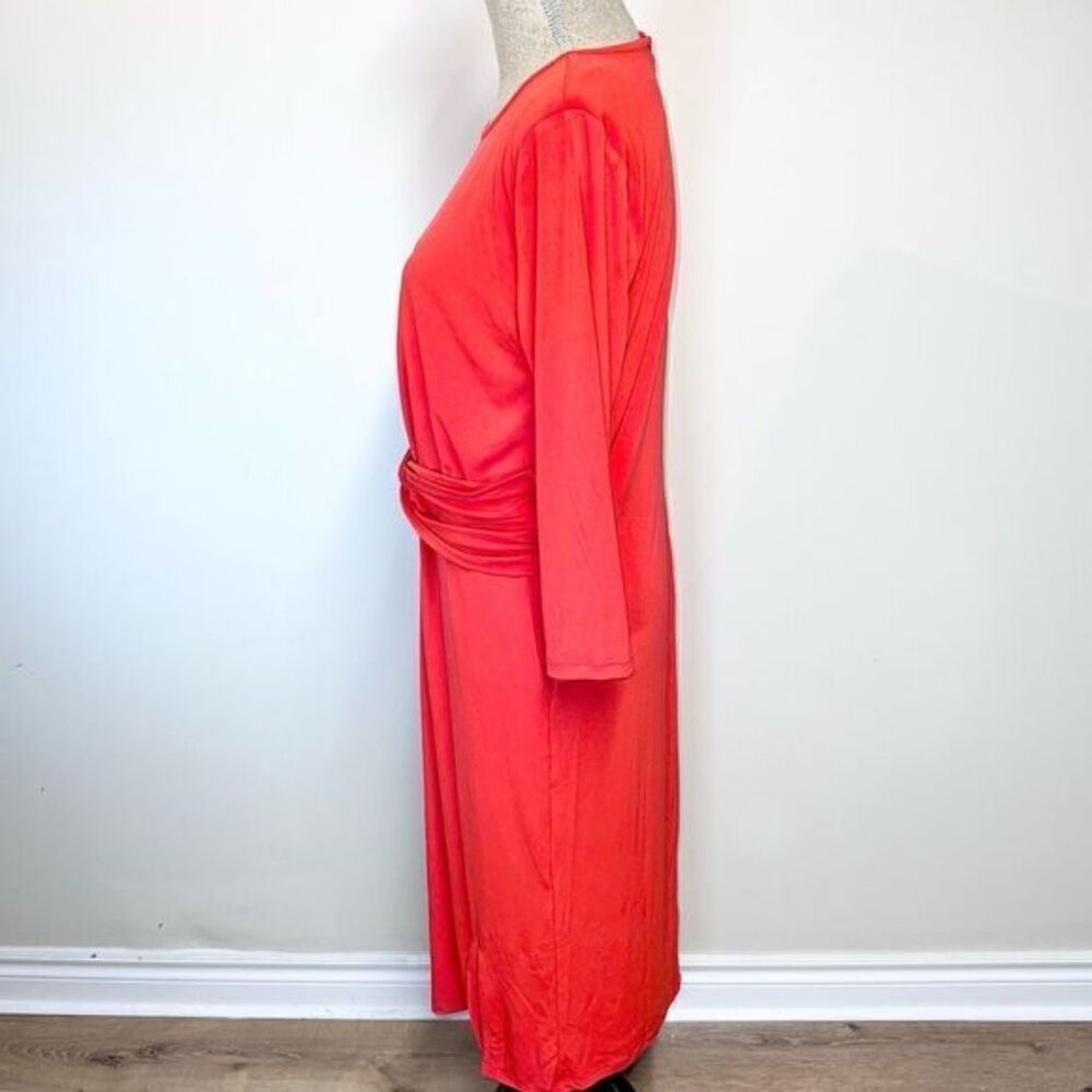 Nwot Jason Wu Designer Red Twist Tie Front Dress … - image 4